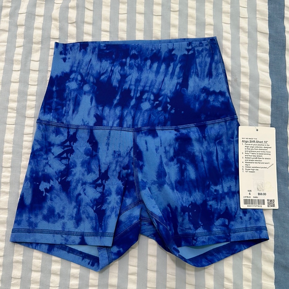 NWT Lululemon SHR 4” Align Shorts Gameday Blue size 6 - Picture 2 of 2